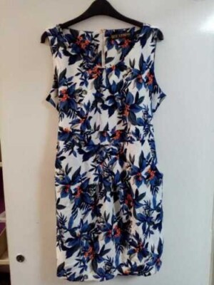 QED London Tulip Dress White UK 16 rrp £35 DH9 XX 04