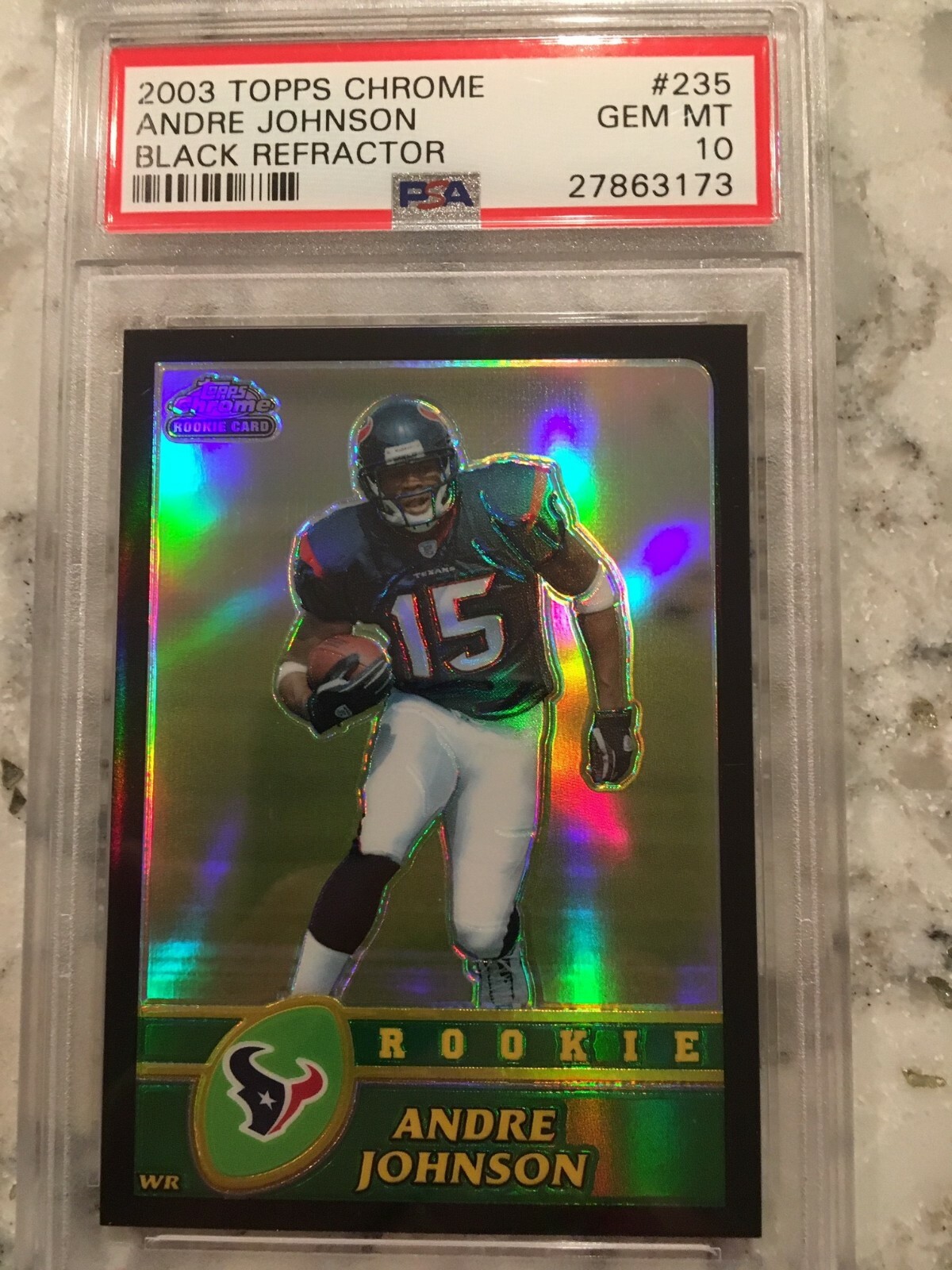Andre Johnson Topps Chrome #235 Black Refractor