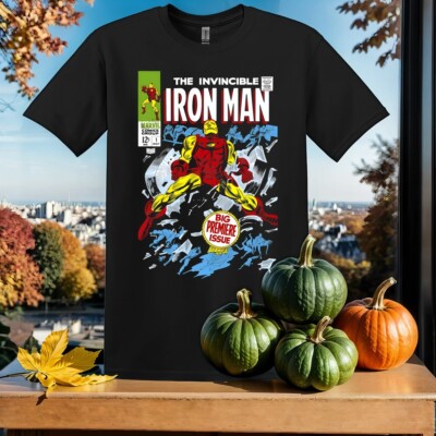 Marvel Avengers Iron Man Big T-Shirt T Shirt Herren Damen Unisex Tshirt SY500