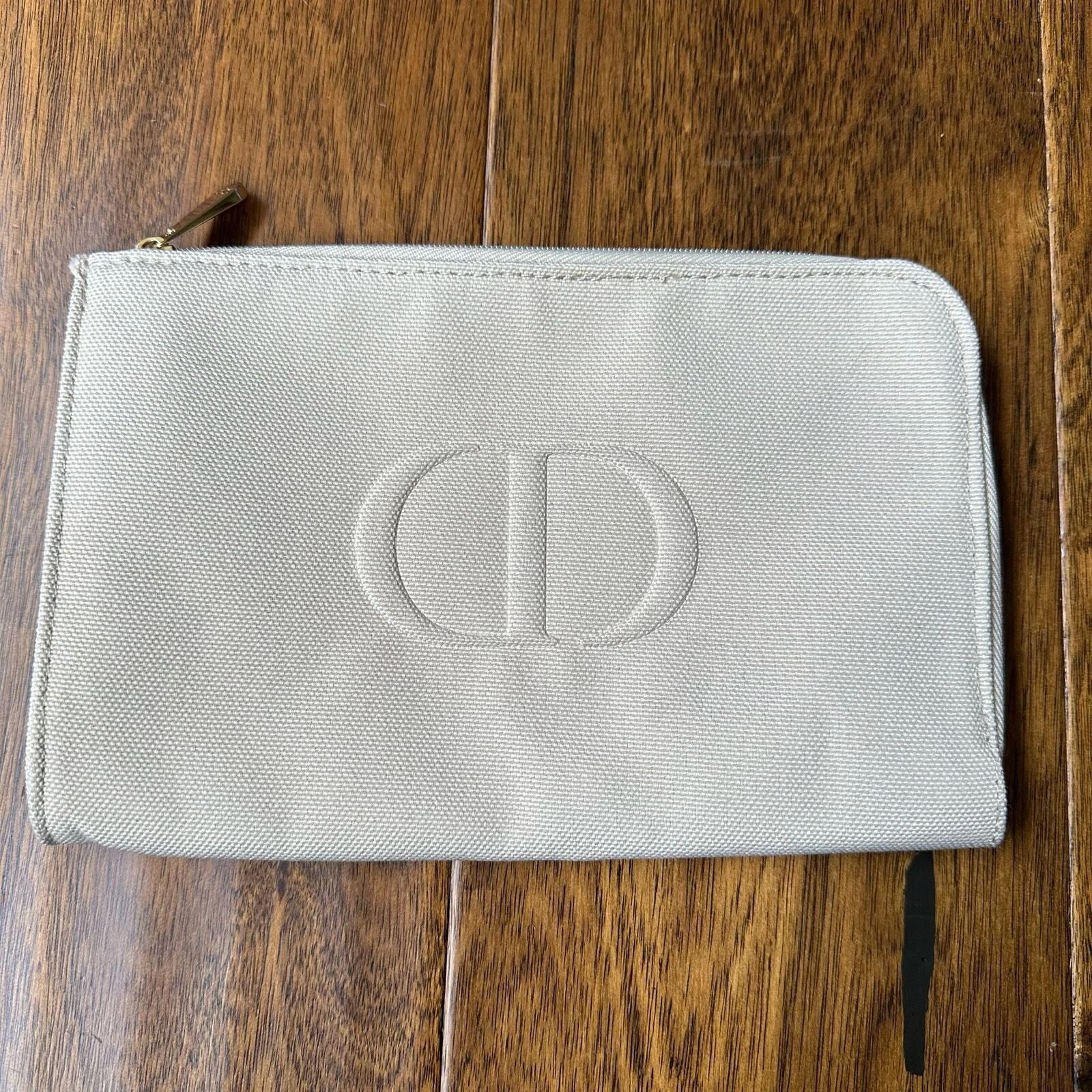 Christian Dior Beauty trousse de maquillage zippée naturel blanc cassé beige 