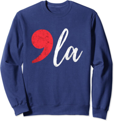 Comma La Harris Funny President Design Elections 2024 Unisex Crewneck Sweatshirt