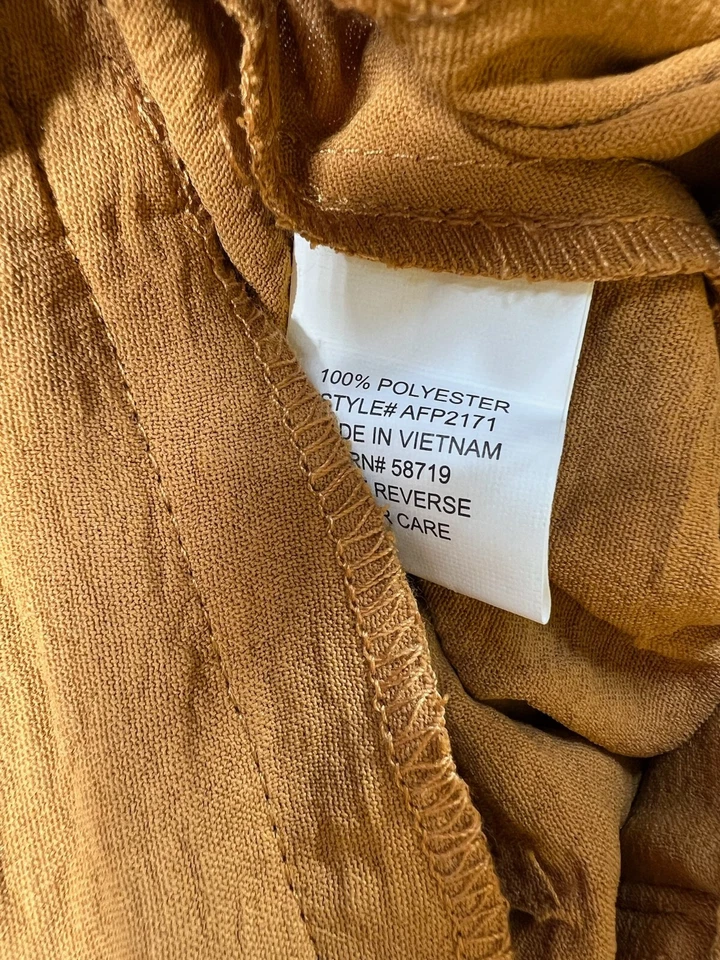 NY Collection Dress Pants Womens Size Medium Petite PM Camel Tan With Belt New - Image 4 of 4