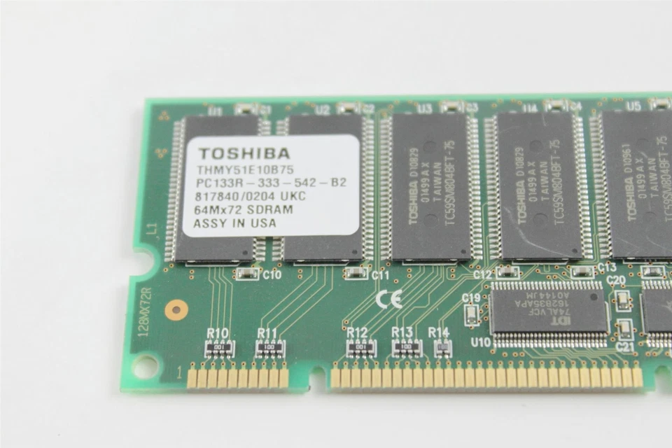 Genuine Toshiba THMY51E10B75y PC133R-333-542-B2 64Mx72 SDRAM Server RAM Memory - Image 2 of 3