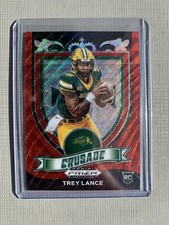 2021 Panini Prizm Draft Picks Crusade Ruby Wave Prizm Trey Lance #164 Rookie RC
