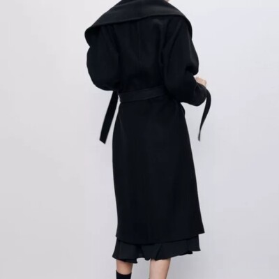 ZARA ザラ MANTECO イタリア生地 キャメル ベルテッド ガウンコート ZARA ザラ MANTECO イタリア生地 キャメル ベルテッド ガウンコート