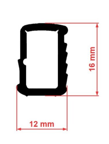 Universal steel frame seal, door seal, width:10 mm, height:16 mm, white/grey - Picture 4 of 6
