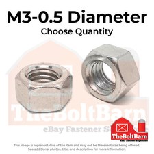 M3-0.5 Stainless Steel A2 Finished Hex Nuts Choose Qty 