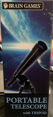New Brain Games Telescope With Tripod 15x Magnification Durable Construction New