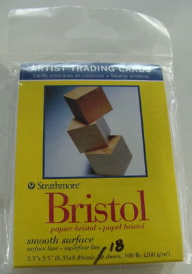 Strathmore Artist Trading Cards Vellum Bristol Paper, 2.5x3.5'', 18 Wt Cards