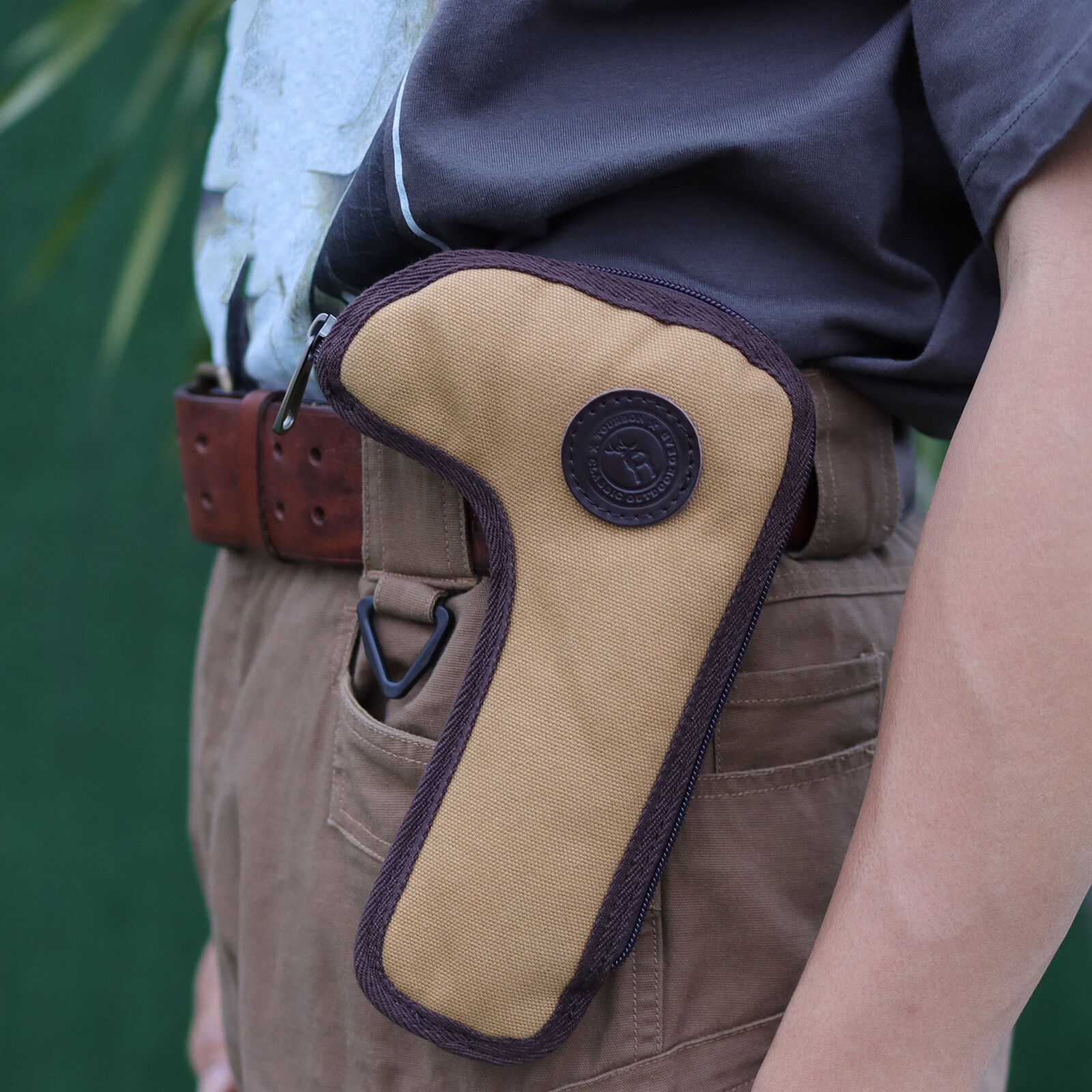 TOURBON Jagd Leinwand Gewehr Bolzen Gürteltasche Hülle Halter
