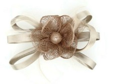 Fascinator Flower - Beige / fascinator hat /derby hat /Tea party headwear