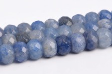 6x4MM Blue Aventurine Beads Grade AAA Faceted Rondelle Gemstone Loose Beads