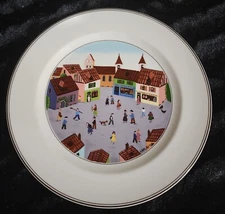 Villeroy & Boch Naif Dinner Plate 10.5" Gerard Laplau 4 Old Village Square EUC