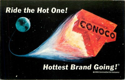 1966 Conoco Oil ''Brand In Orbit'' Advertising Campaign Postcard