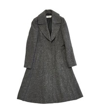 John Lewis Grey Vintage Y2k Button Rain Coat Uk Women's Size 10