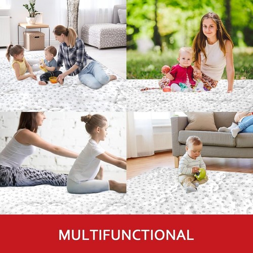 Reversible 71"x59" Baby Play Mat with Non-Slip Backing for Safe Crawling - Picture 8 of 8