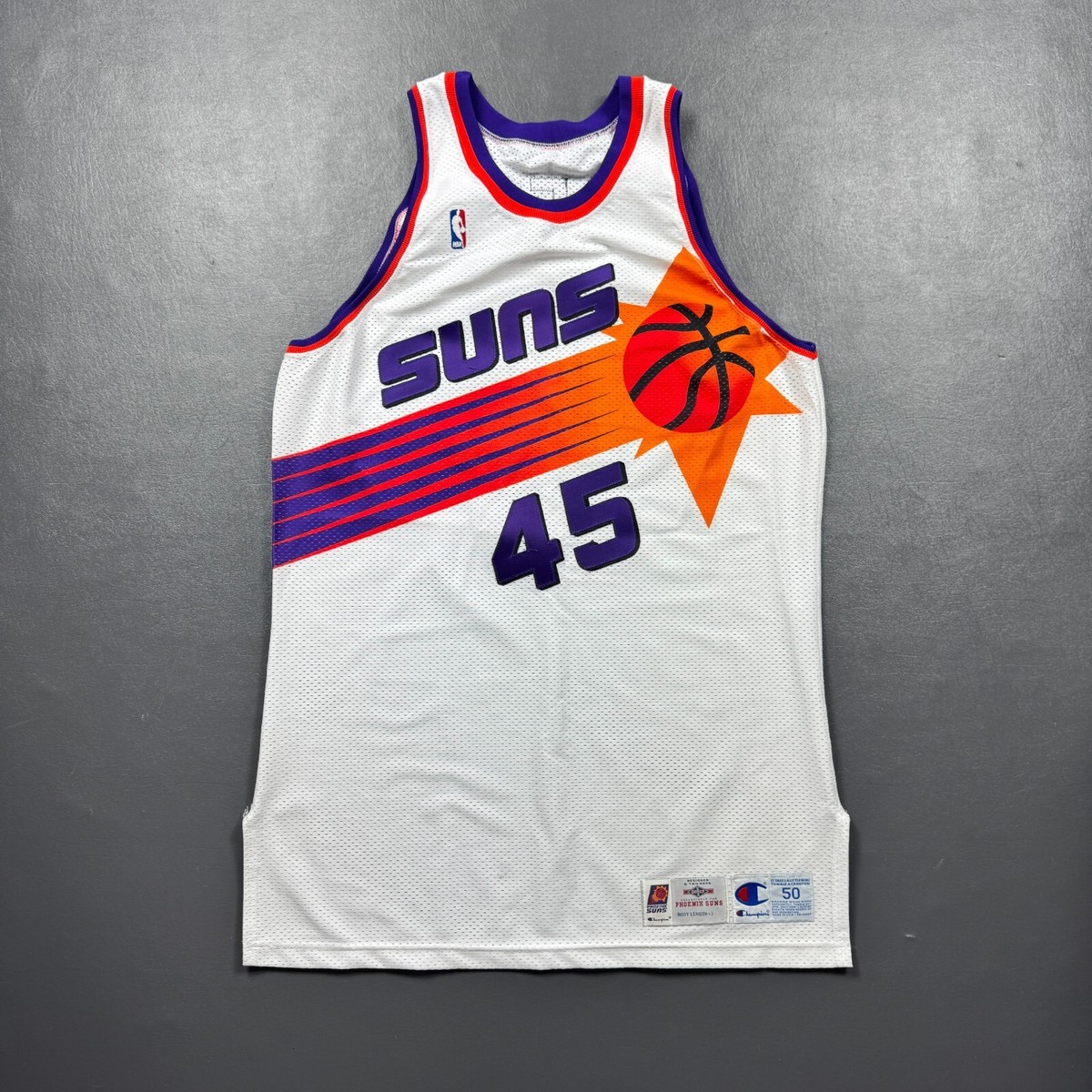 100% Authentic A.C. Green Vintage Champion 95 96 Suns Pro Cut Game