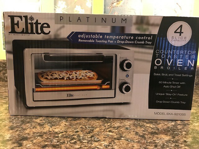 Elite Platinum Countertop Toaster Oven Broiler Slice Capacity