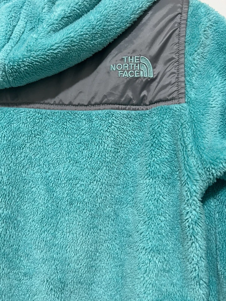 Sudadera con capucha de forro polar con cremallera completa Oso verde y gris para niñas de The North Face Talla XL Foto 4 de 4
