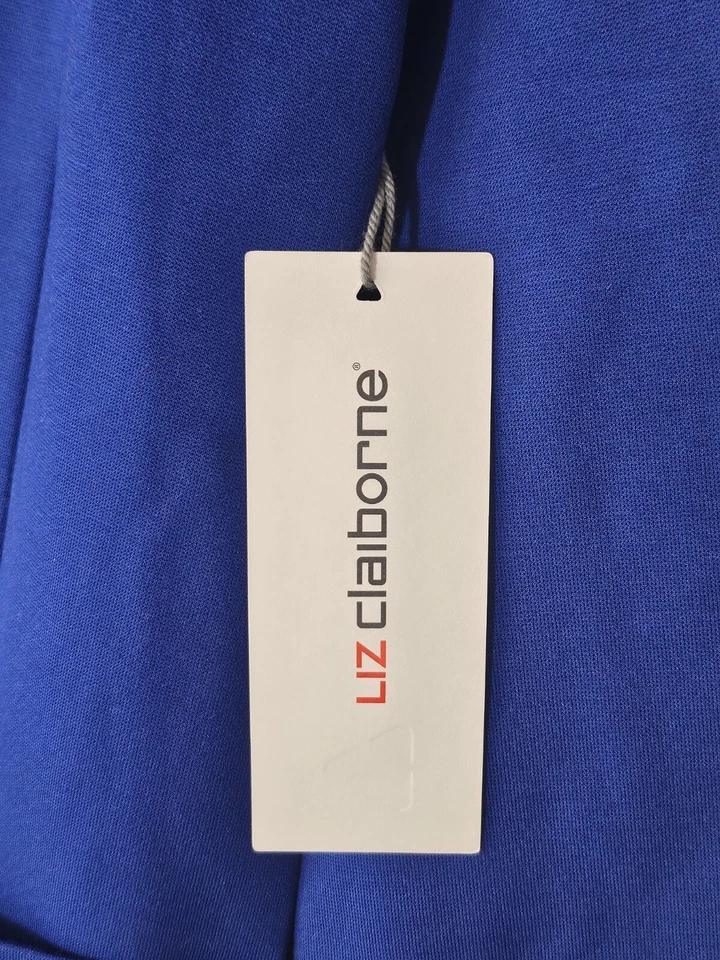 Chaqueta Blazer Liz Claiborne Mujer Talla Nueva con Etiquetas Mezcla de rayón 16 azul audaz 1 gancho y ojo  Foto 3 de 4