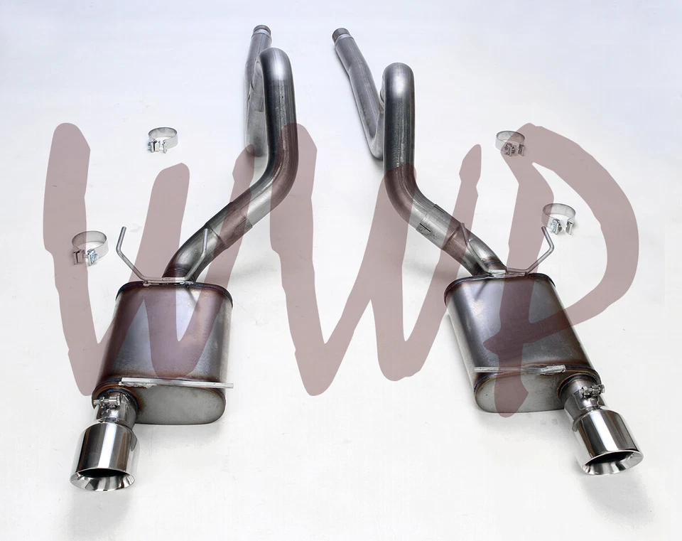 Sistema de escape CatBack doble de acero inoxidable de 3" 11-12 Ford Mustang GT500 5,4 L V8 Foto 2 de 3