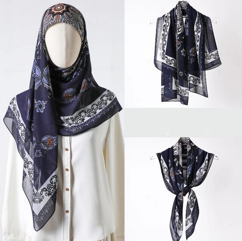 Muslim Chiffon Versatile Scarf High Quality Female Sunscreen Wrap Long Scarf - Picture 11 of 25