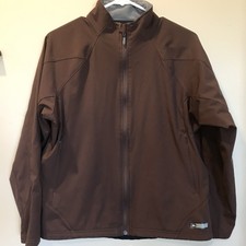 Rei Womens Hiking Jacket Chocolate Brown Size Large Fleece Lined. I6