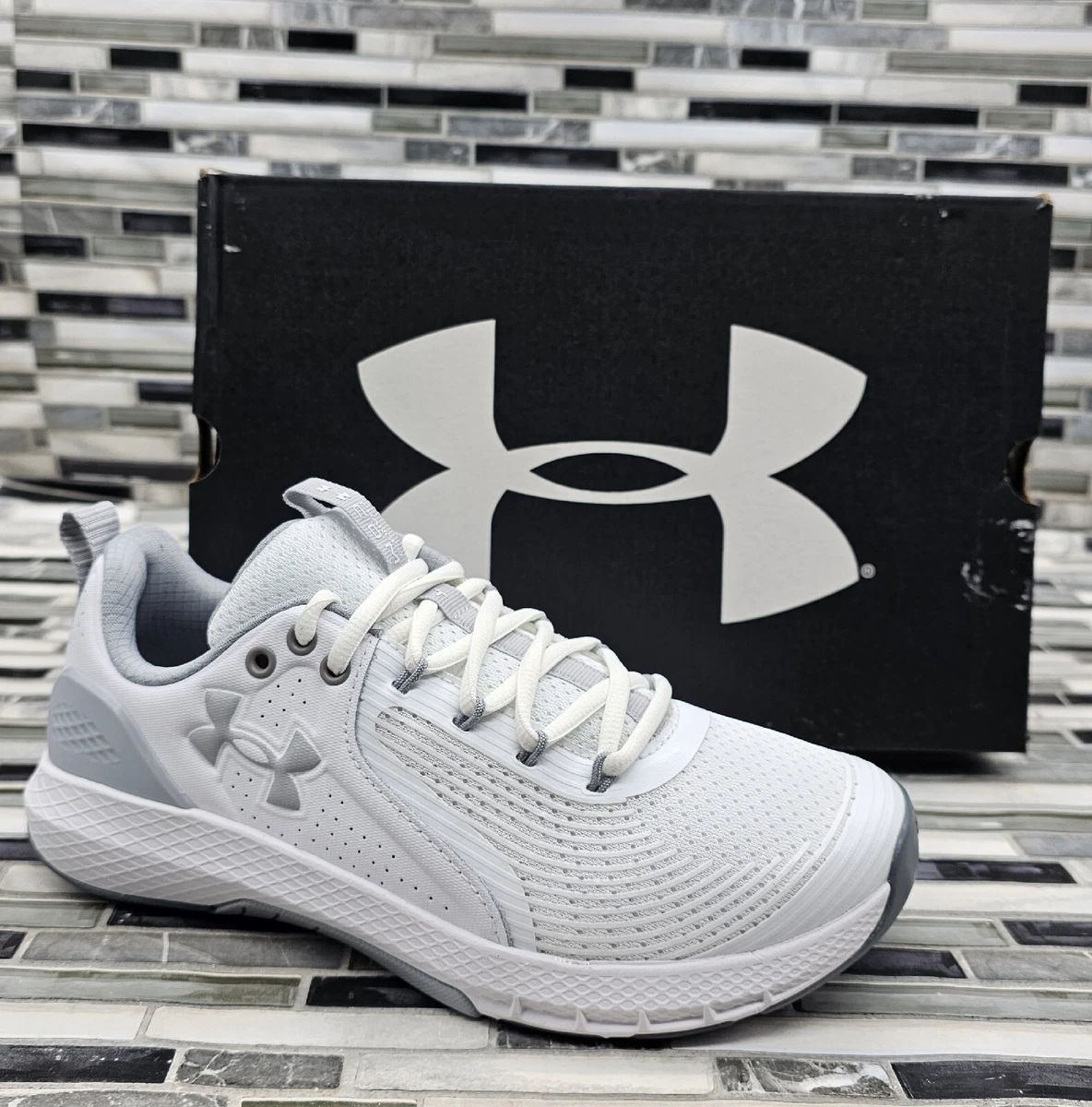 Under Armour Charged Commit TR 3 White Men s Athletic Shoes Size 8