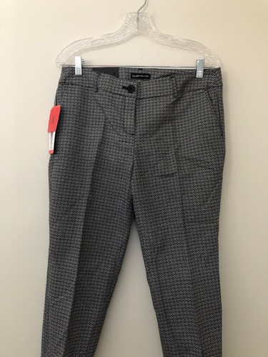 Hilary Radley Women's Slim Leg Pant Black White Size 8 Nwt - Picture 8 of 11