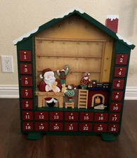 Advent Calendar Santa's Workshop Wood Compartment Costco Kirkland