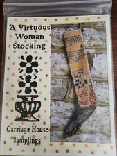 Carriage House Samplings Cross Stitch Chart A Virtuous Woman Stocking Free Ship