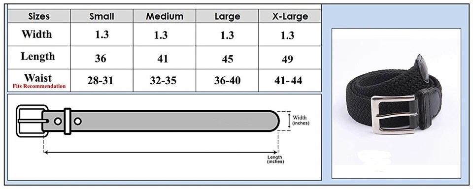 Canvas Elastic Fabric Woven Stretch Braided Belts - Image 2 of 3
