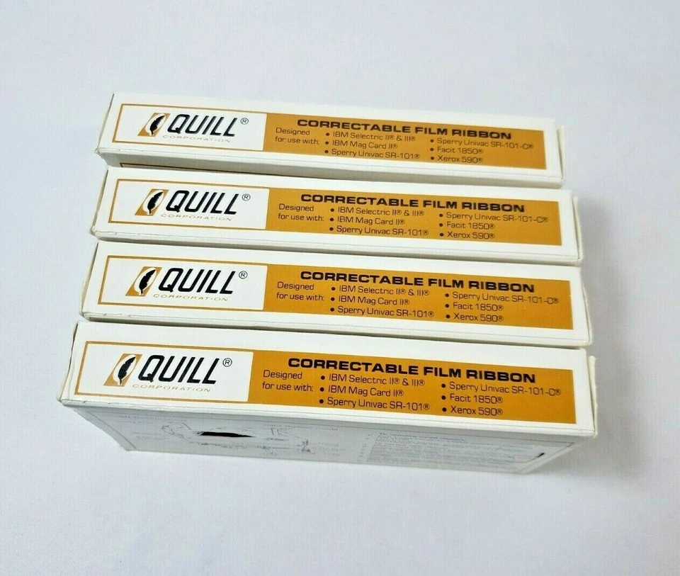 Lote de 4 plumas "Cinta de película corregible" #7-11137 Color: negro 5/8" x 405' Foto 2 de 4