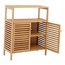 Bathroom Storage Cabinet, Freestanding Storage Organizer w/Open Shelf 