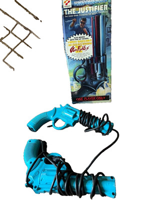 kONAMI Genesis tHE jUSTIFIER Blue B11105 2 PISTOLS