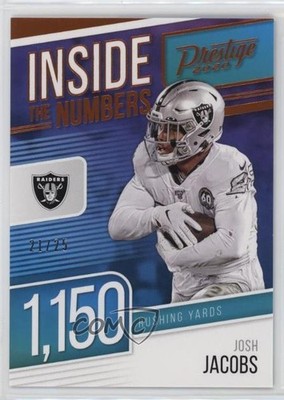2020 Panini Prestige Inside the Numbers Xtra Points Orange 21/25 Josh Jacobs 9o3