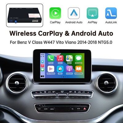 Für Mercedes Benz V Klasse W447 Vito Viano 2014-18 Wireless CarPlay Android Auto