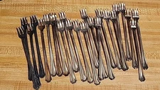 24 Vintage Oneida Silverplate Oyster Forks Serveware Cocktail  Victorian NOS Htf
