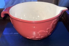 Pfaltzgraff Weir in Your Kitchen Cayenne Batter Bowl Embossed Red Mixing Bowl