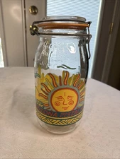 Vintage Arizona Pistachio Co. Le Parfait Super 2L Glass Jar Desert Sun Graphics