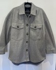 Stradivarius Grey Shacket Size S Oversized Fit VGC Autumn Winter Warm Pockets