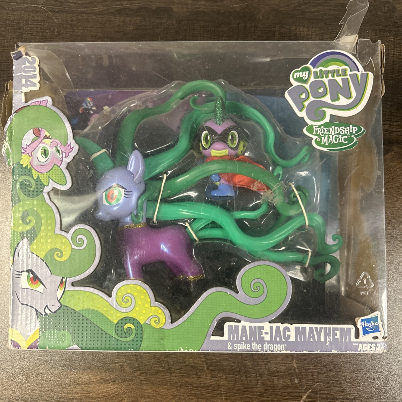 2014 SDCC Exclusive My Little Pony Mane-iac Mayhem & Spike Figure Set A1