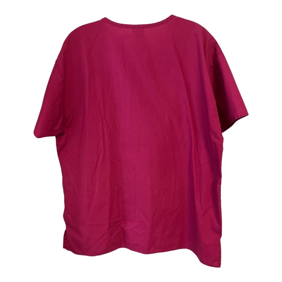 Набор из 4 Crest унисекс скраб топы - размер M - фиолетовый, красный, зеленый, бирюзовый - v-образным вырезом меня - Изображение 4 из 4