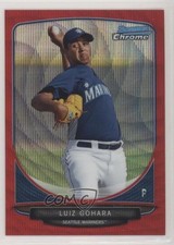 2013 Bowman Chrome Wrapper Redemption Red Wave Refractor 22/25 Luiz Gohara gh4