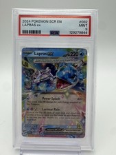 Pokémon Lapras ex Double Rare PSA 9 Sv07 Stellar Crown 032/142 Holo