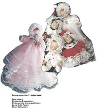 Patrón de cuerpo de 7" y 4 patrones trajes para muñeca Little Sugar Lump PATRÓN DE COSTURA