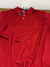 Saddlebred Mens Red Easy Care Polo Shirt Short Sleeve Size Xl