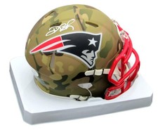 Deion Branch Signed/Autographed Patriots Camo Mini Helmet JSA 159310