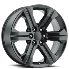 22x9" GMC Sierra Wheels FR 47 Satin Black OEM Replica Rims (A01)