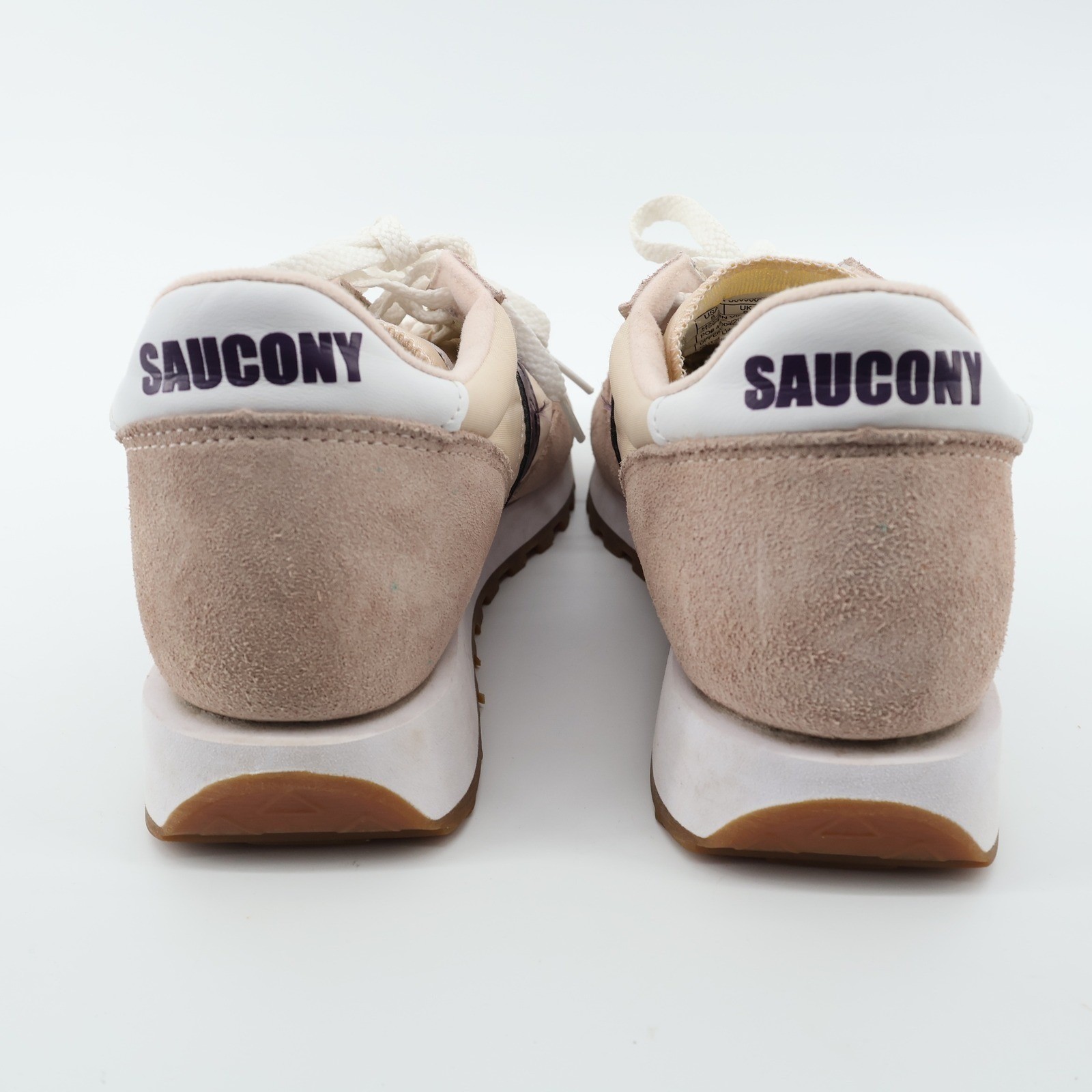 Saucony Jazz Low Pro Womens Size 8 Beige Purple Suede Mesh Casual Sneakers thumbnail 2